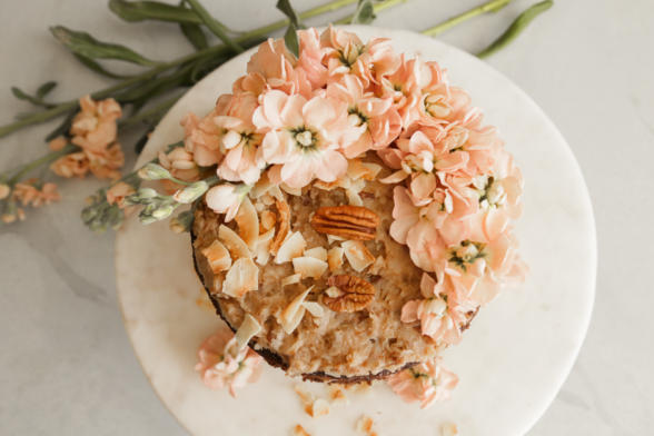 Sweet Laurel German Chocolate Cake with Coconut Pecan Frosting | Pamela Salzman