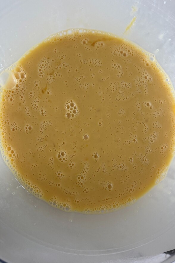 custard in a large bowl