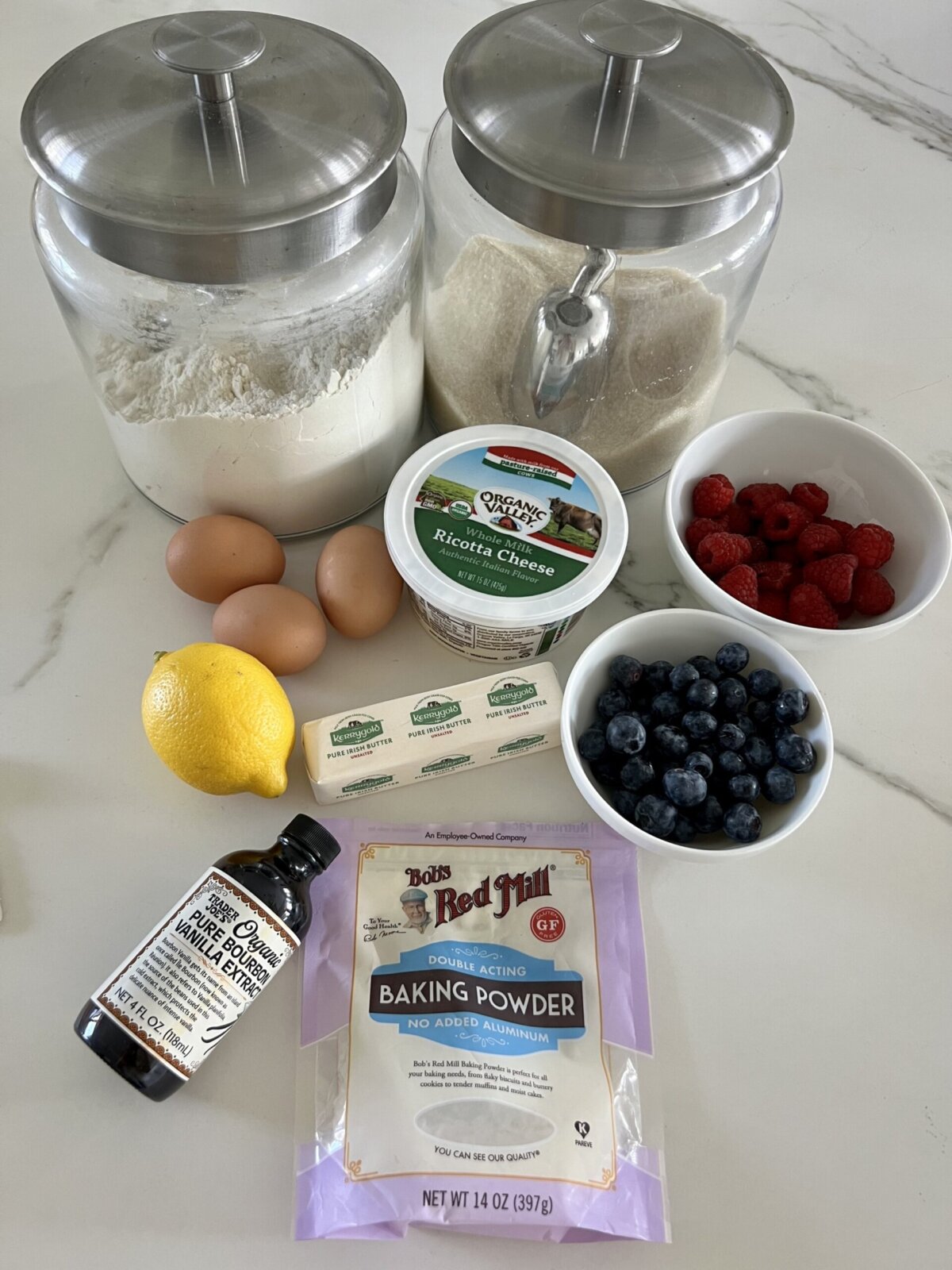recipe ingredients on a white surface