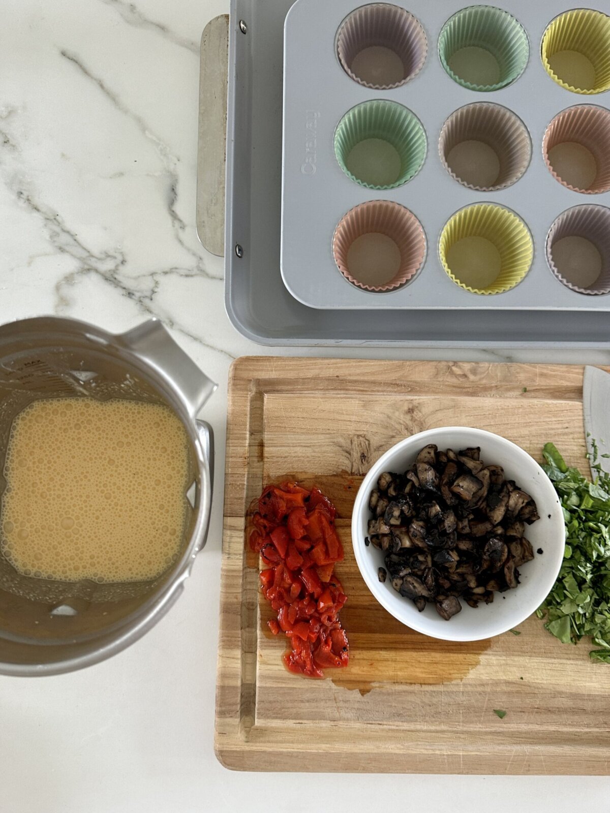 recipe equipment on a white surface