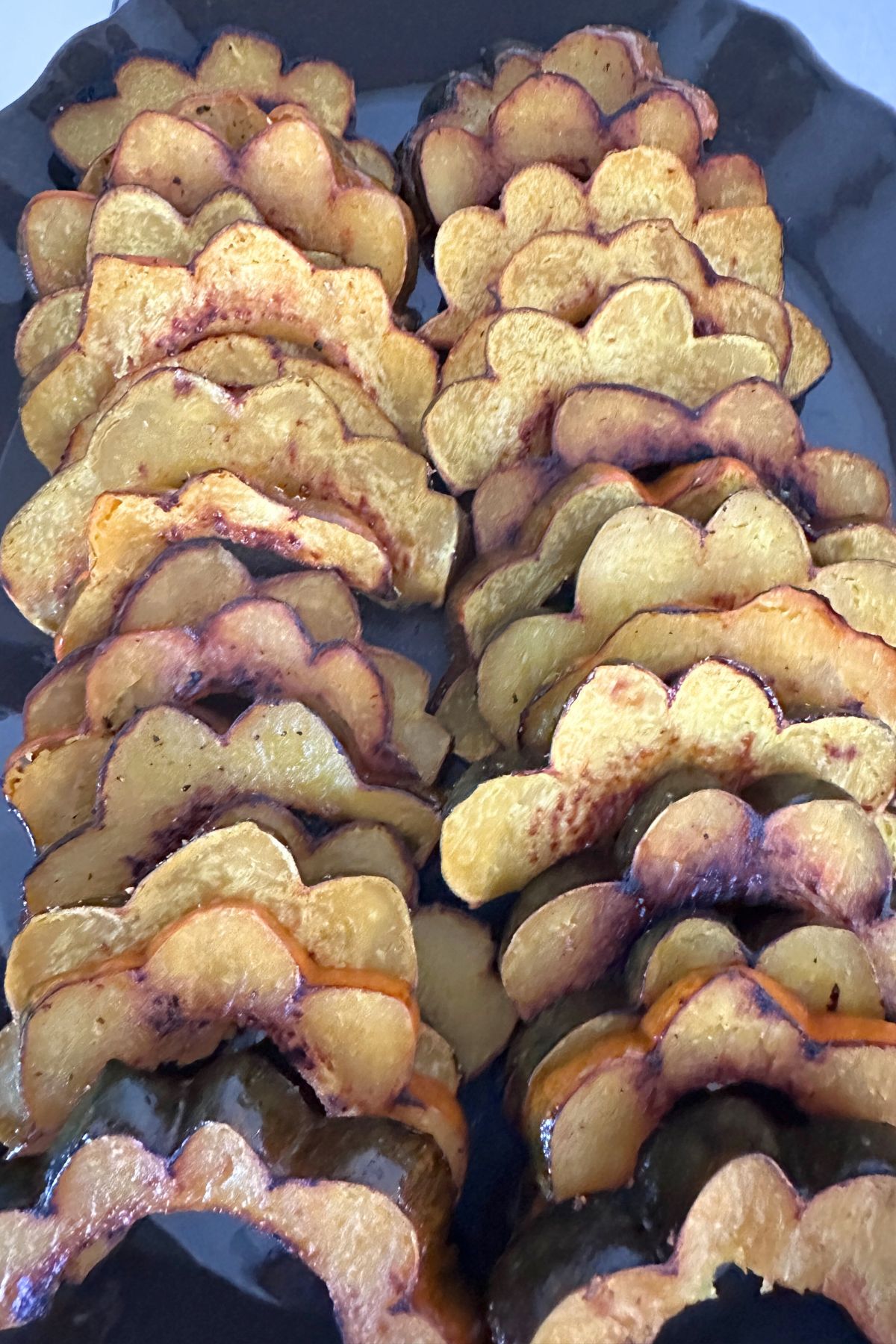 Roasted acorn squash with golden edges and tender centers.